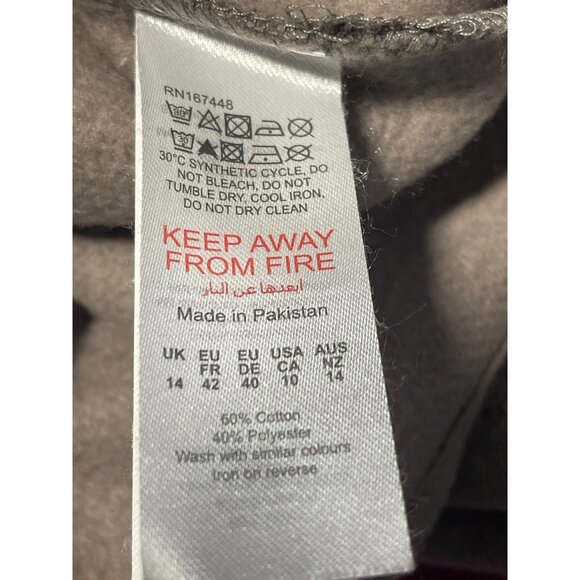 PrettyLittleThing High Neck Cropped Sweatshirt Womens Size 10 Gray Turtleneck - Picture 5 of 5